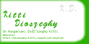kitti dioszeghy business card