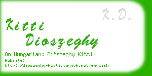 kitti dioszeghy business card